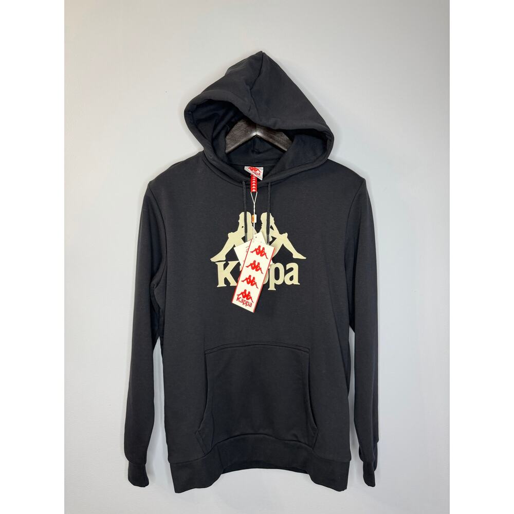 KAPPA Authentic Malmo Pullover Hoodie Sweatshirt Black Men's M New